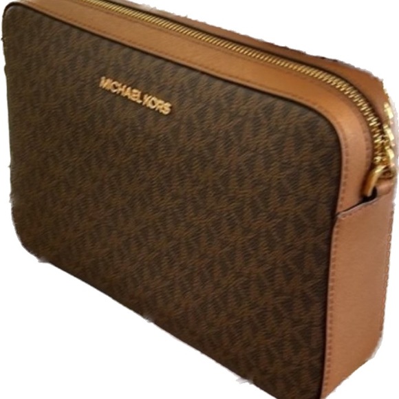 NWT Michael Kors Brown Jet set Large Crossbody Bag - Picture 4 of 10